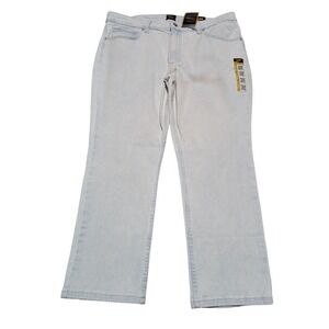 Lee Womens Straight Crop Jeans Moonlight Wash Mid Rise 16M NWT